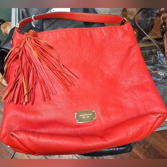 Michael Kors Handbags - Michael Kors Orange Leather Handbag